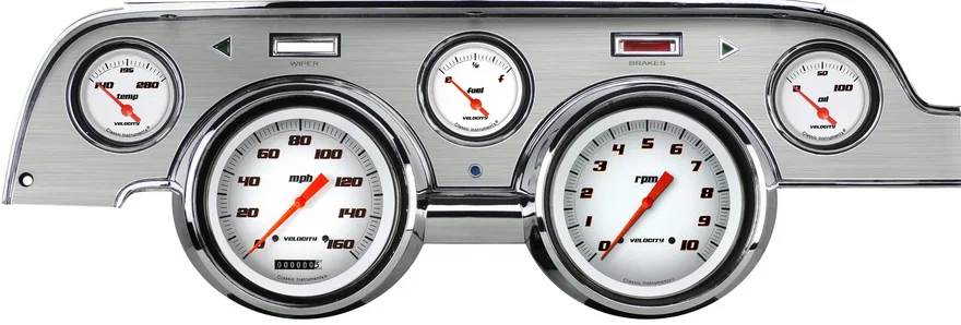 Classic Instruments MU67VSWBA, Velocity White Series Package for Ford Mustang