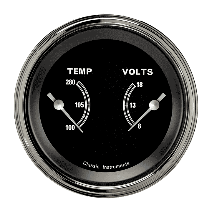 Classic Instruments TR74SLC, Traditional 3" Dual - Temp & Volt