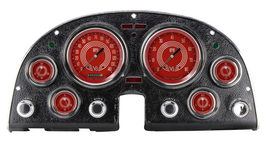 Classic Instruments CO63V8RS, V8 Red Steelie 1963-67 Corvette Package