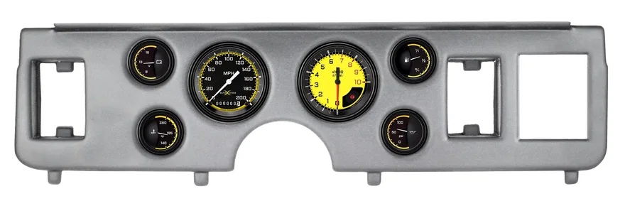 Classic Instruments CDMU79AXY01BA, 1979-86 Mustang AutoCross Yellow 6 Gauge Set Ford