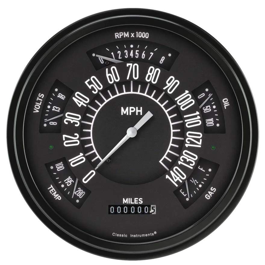 Classic Instruments FB66B, Black Package for Ford Bronco