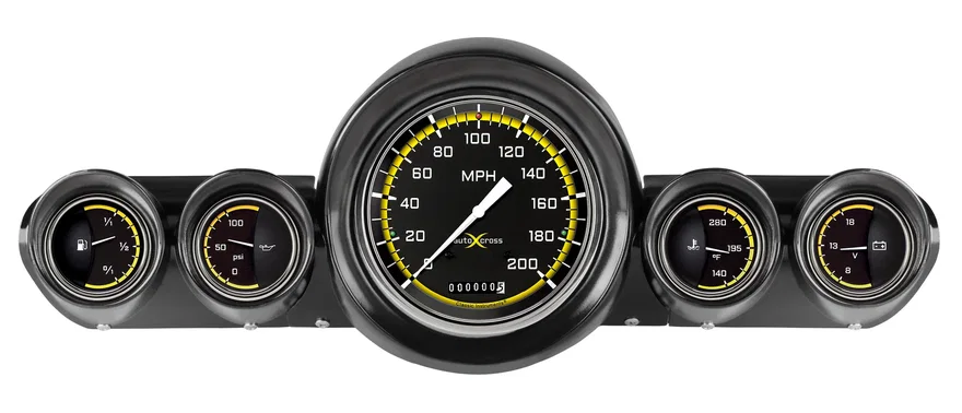 Classic Instruments CH59AXY54, AutoCross Yellow 1959-60 Full-size Chevy