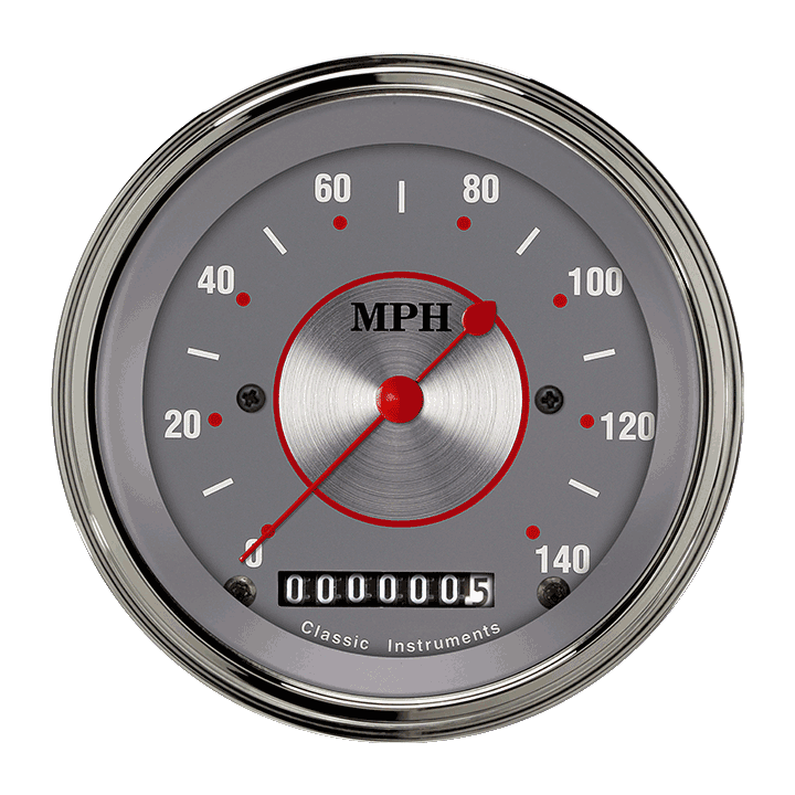 Silver Series 3" Speedometer Gauge (140 MPH)