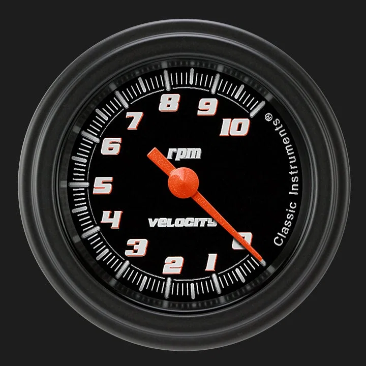 Classic Instruments VS183BBLF, Velocity Black 2-1/8" Tachometer Gauge