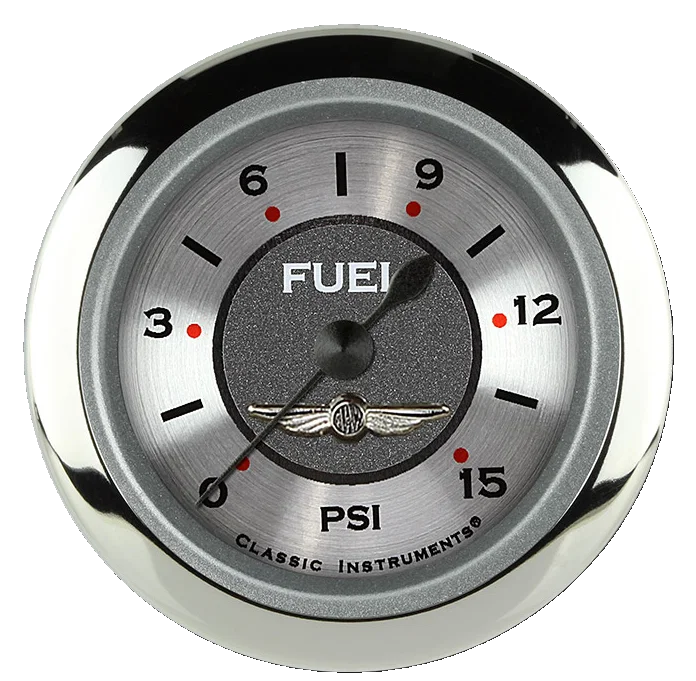 Classic Instruments AW145SRC, All American 2-1/8" Fuel Pressure Gauge (15 PSI)