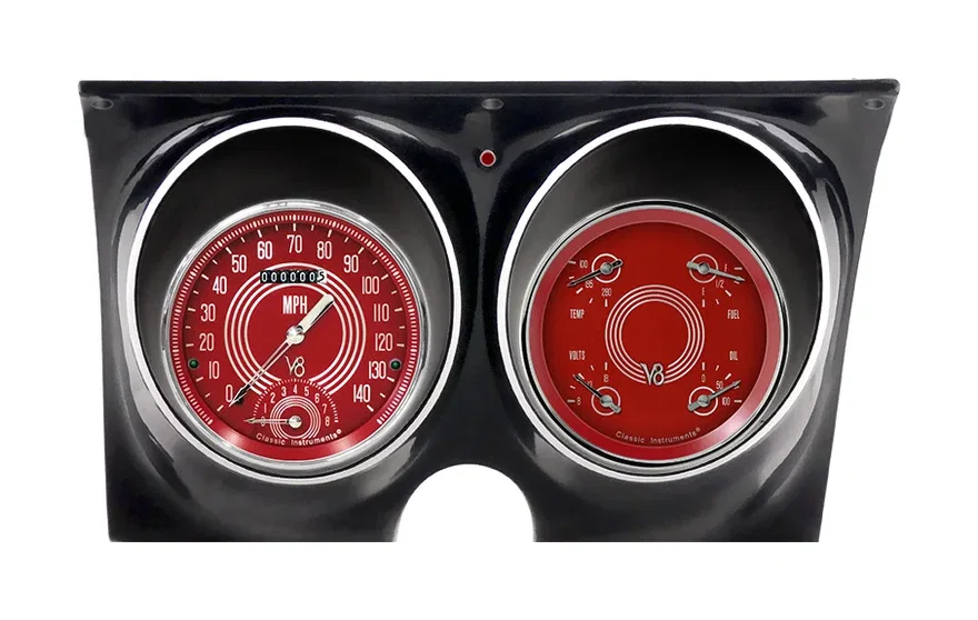 Classic Instruments CAM67V8RS-LS, V8 Red Steelie Camero 67-LS for Chevrolet Camaro