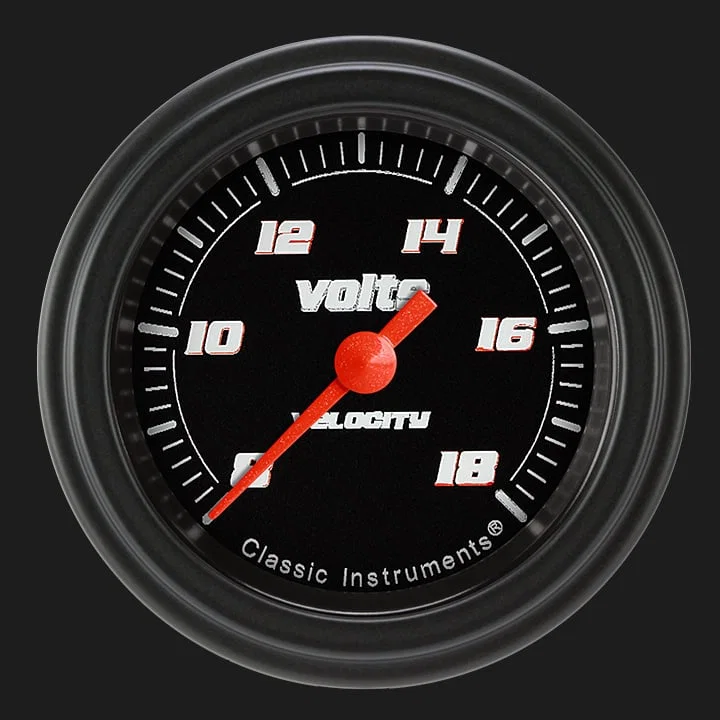 Velocity Black 2-1/8" Volt Gauge