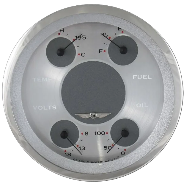 Classic Instruments AW76SRC, All American 3-3/8" Quad Gauge