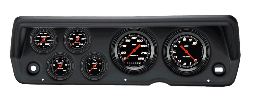 Classic Instruments CDDU70VSB101BL, Velocity Black Series Full Sweep for Plymouth Duster