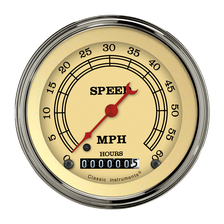 Vintage 3-3/8" Low Speed Speedometer Gauge image 1