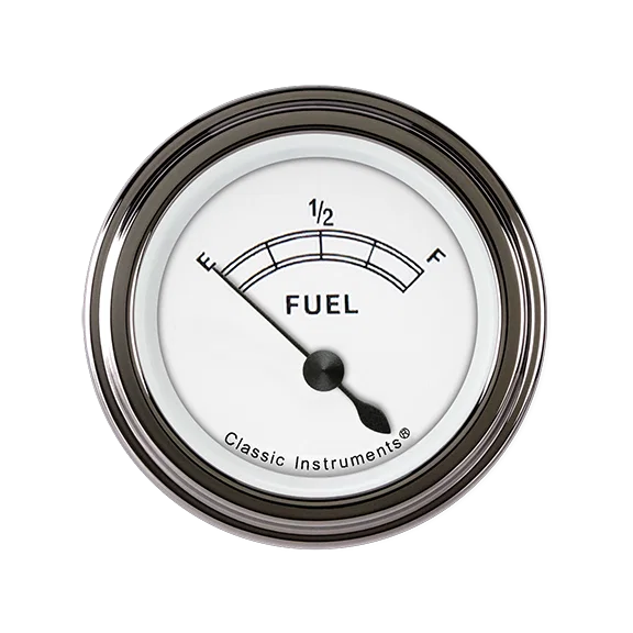 Classic Instruments CW11SLF, White 2-1/8" Fuel Level Gauge