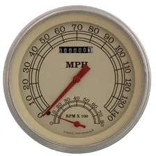 Vintage 5" Speedtachular Speedometer Gauge image 1