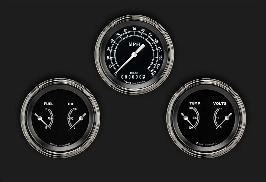 Classic Instruments TR04SLF, Traditional Series Three Gauge Set