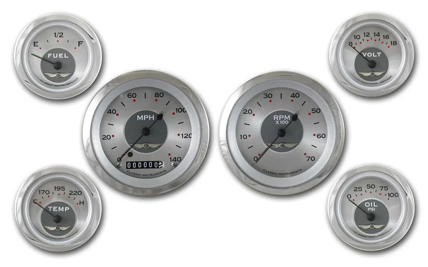 Classic Instruments AW01SLC, All American Six Gauge Set - GM