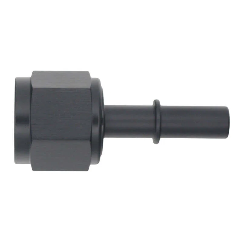 DeatschWerks 6-02-0135-B, 10AN Female Flare Swivel to 3/8in Male EFI Quick Disconnect - Anodized Matte Black