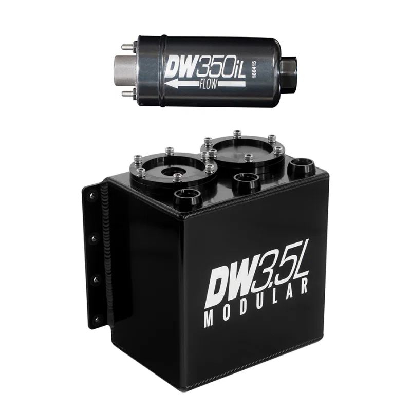 DeatschWerks 6-351-35ST, 3.5L Modular Surge Tank (Incl. 1 DW350iL In-Line Fuel Pump)