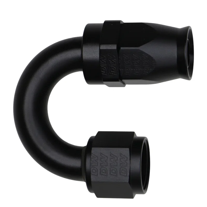 DeatschWerks 6-02-0885-B, 10AN Female Flare Swivel 180-Degree Hose End PTFE - Anodized Matte Black