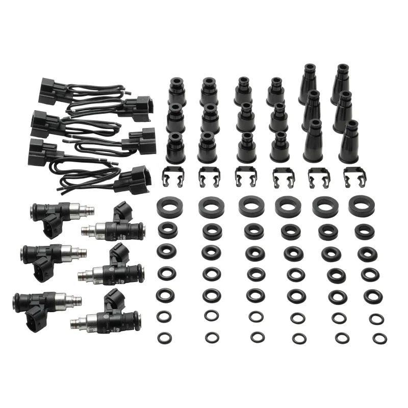 DeatschWerks 16S-IMP-2400-6, Universal 6 Cylinder Import Injector Kit - Set of Six 2400cc Injectors