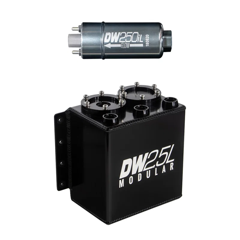DeatschWerks 6-251-25ST, 2.5L Modular Surge Tank (Incl. 1 DW250iL In-Line Fuel Pump)