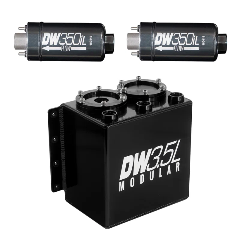 DeatschWerks 6-352-35ST, 3.5L Modular Surge Tank (Incl. 2 DW350iL In-Line Fuel Pump)