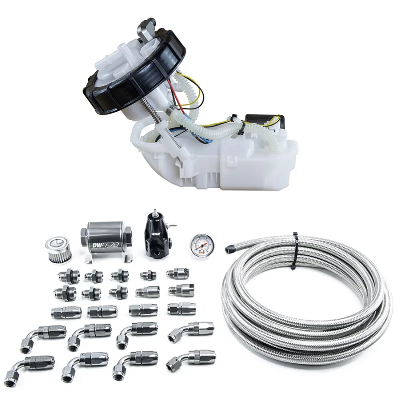 DeatschWerks 9-401-607-7040, 01-05 Honda Civic/02-06 Acura RSX DW400 Pump Module & Return Kit w/CPE Fuel Lines