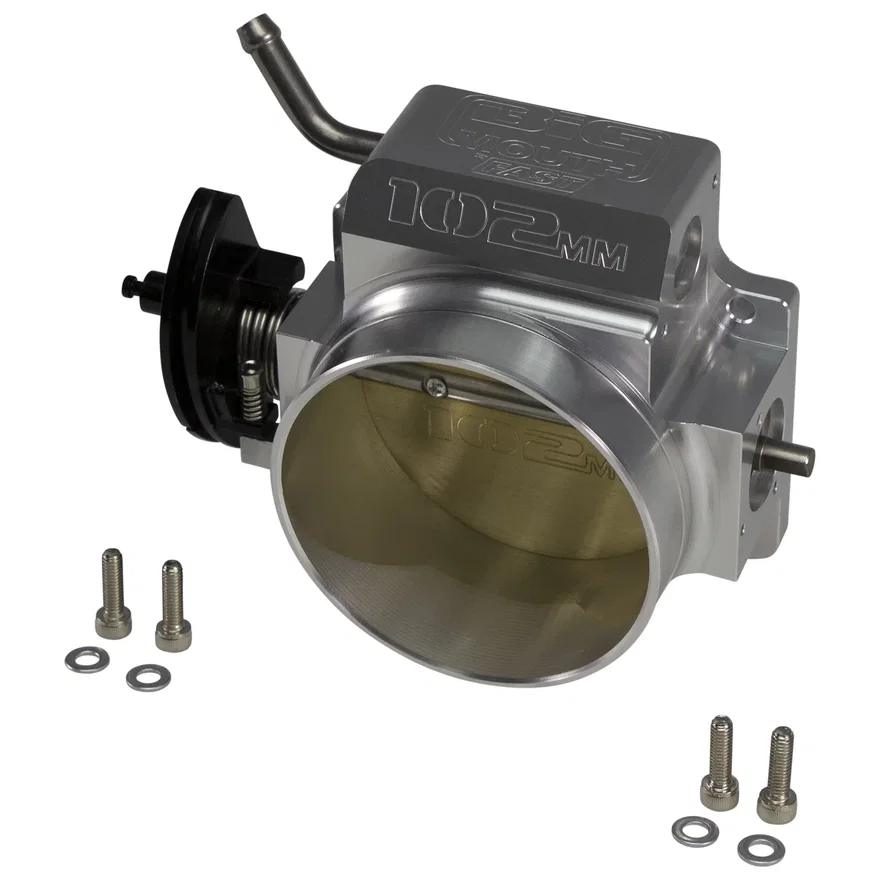 FAST 54102, Big Mouth Billet 102mm Big Mouth Throttle Body for GM LS w/o TPS or IAC