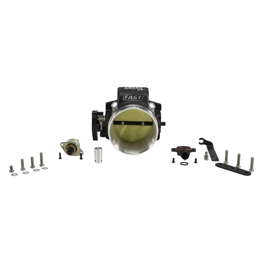 FAST 54087, Big Mouth Billet 87mm Big Mouth Throttle Body for Ford Coyote w/ TPS and IAC