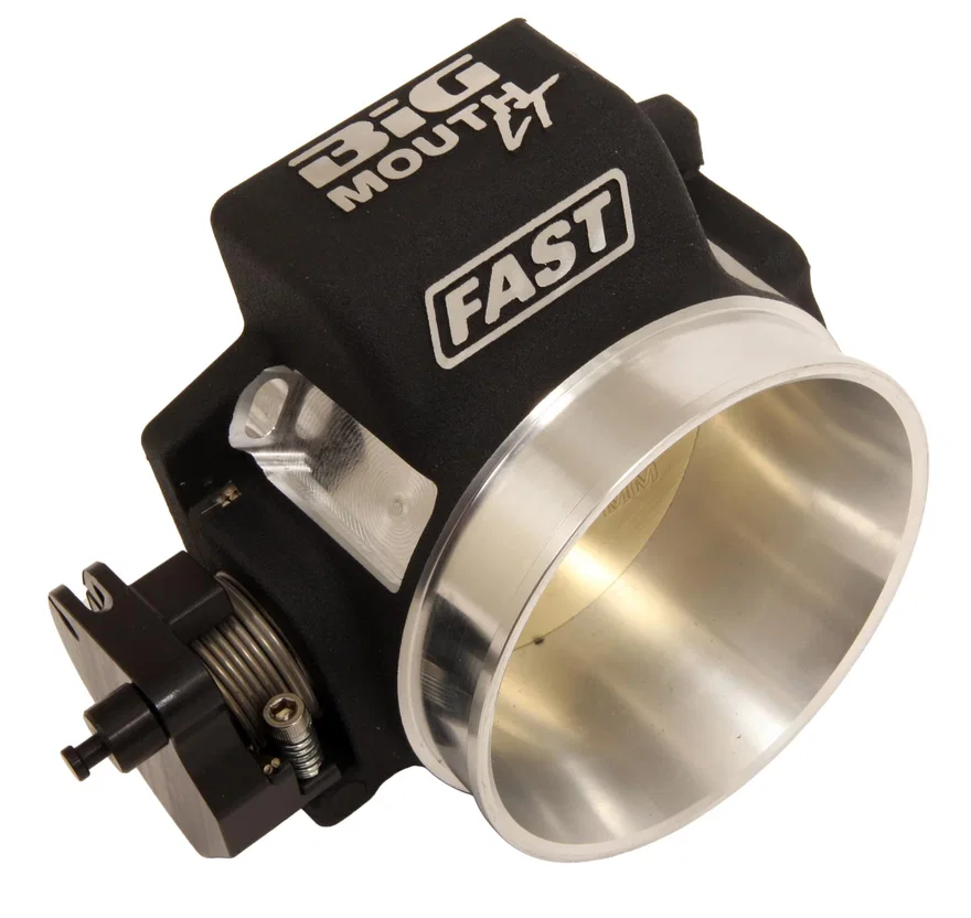 FAST 54089, Big Mouth Billet 87mm Big Mouth Throttle Body for Chrysler HEMI w/ TPS and IAC