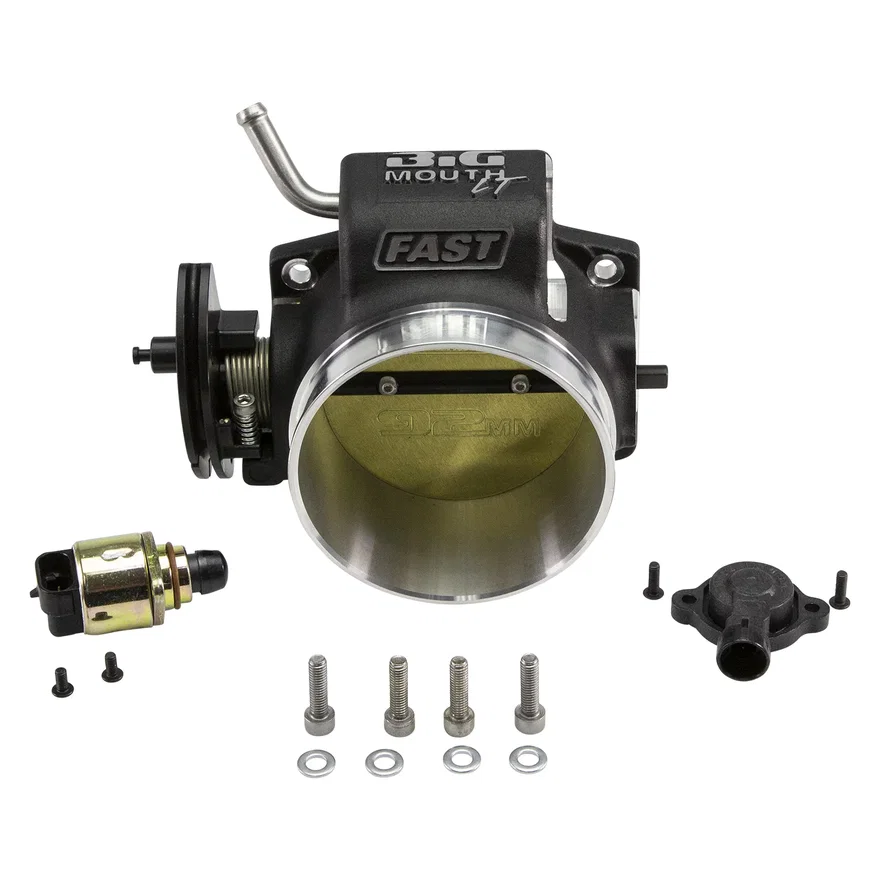 FAST 54091, Big Mouth LT Billet 92mm Throttle Body for GM LS w/ TPS and IAC