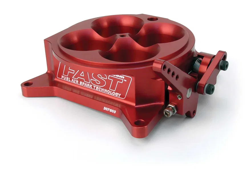 FAST 307603, Red 4150 Flange Air Only Throttle Body for Multiport Injection EFI Systems