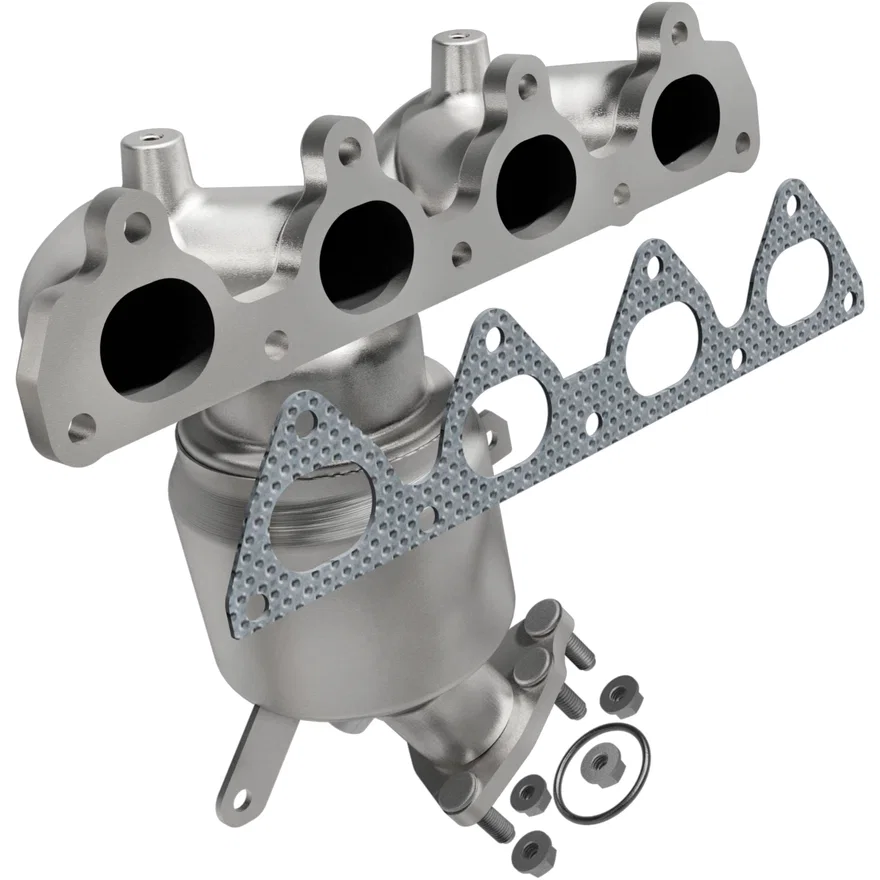 Front 1996-2000 Honda Civic 1.6L | 1996-1997 Honda Civic del Sol S 1.6L California Grade CARB Compliant Direct-Fit Manifold Catalytic Converter