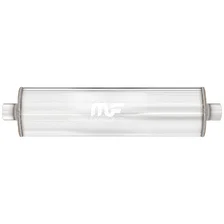 7in. Round Straight-Through Performance Exhaust Muffler image 1