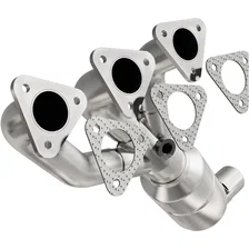 Rear 2001-2006 BMW M3 3.2L | 2001-2002 BMW Z3 3.2L OEM Grade Federal / EPA Compliant Direct-Fit Manifold Catalytic Converter image 1