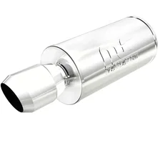 Street 7in. Round Straight-Through Performance Exhaust Muffler image 1