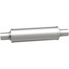 7 X 7in. Round Straight-Through Performance Exhaust Muffler image 4