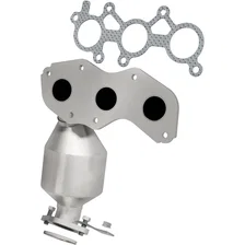 Front 2008-2013 Toyota Highlander 3.5L | 2007-2011 Toyota Sienna 3.5L OEM Grade Federal / EPA Compliant Direct-Fit Manifold Catalytic Converter image 1