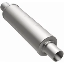 7in. Round Straight-Through Performance Exhaust Muffler image 2