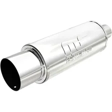 Street 5in. Round Straight-Through Performance Exhaust Muffler image 1