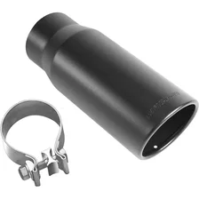 5in. Round Black Coated Exhaust Tip image 1