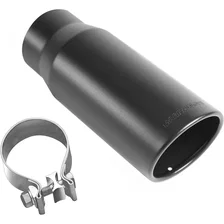 5in. Round Black Coated Exhaust Tip image 1