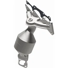 Front 2007-2009 Hyundai Santa Fe 3.3L | 2007-2012 Hyundai Veracruz 3.8L OEM Grade Federal / EPA Compliant Direct-Fit Manifold Catalytic Converter image 2