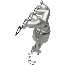 Front 1996-2000 Honda Civic 1.6L | 1996-1997 Honda Civic del Sol S 1.6L California Grade CARB Compliant Direct-Fit Manifold Catalytic Converter image 3