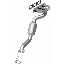 Front 2004-2005 BMW 525i 2.5L | 2004-2005 BMW 530i 3.0L California Grade CARB Compliant Direct-Fit Manifold Catalytic Converter image 3