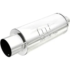 Street 6in. Round Straight-Through Performance Exhaust Muffler image 1