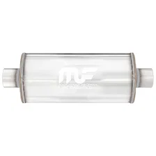 7in. Round Straight-Through Performance Exhaust Muffler image 1