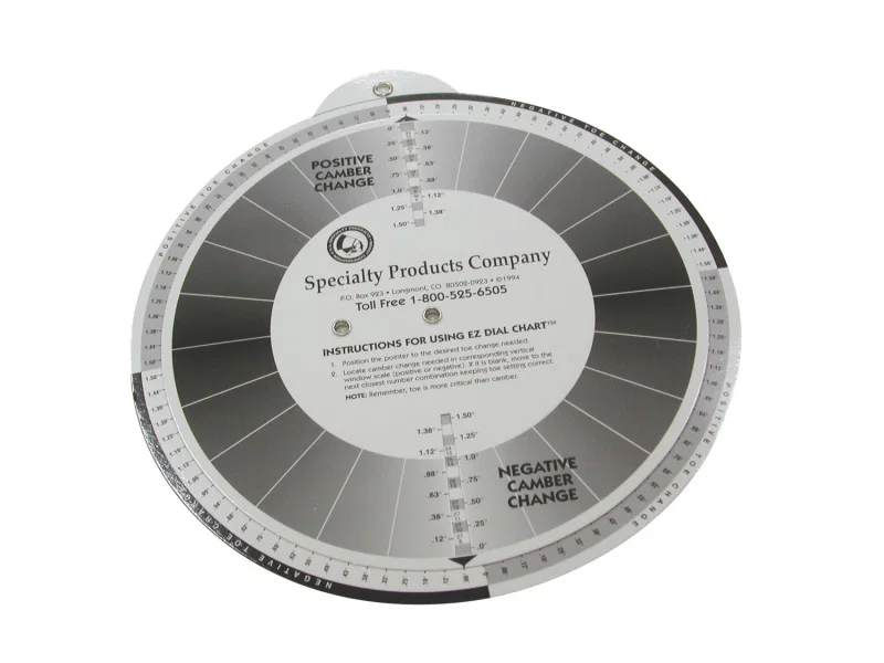 SPC Performance 75910, EZ Shim Dial Chart