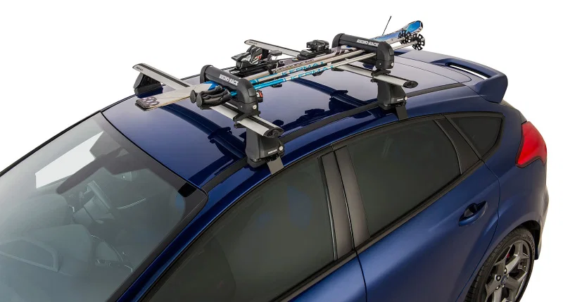 Rhino-Rack 572, Universal Ski Carrier - Fits 2 Pairs of Skis - Black