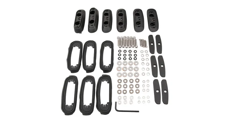 Rhino-Rack RCP17-BK, 08-21 Toyota Land Cruiser RCP Base Kit (200 Series) - 6 pcs