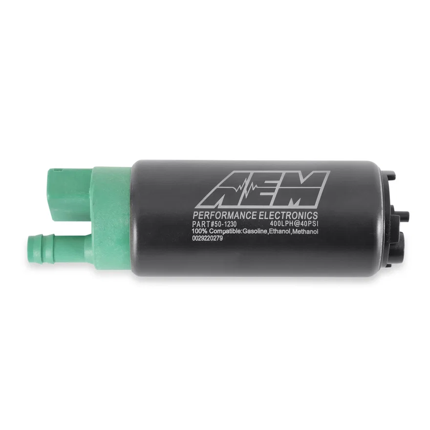 AEM Electronics 50-1230, 400LPH E85-COMPATIBLE HI FLOW IN-TANK FUEL PUMP - DOUBLE BARB