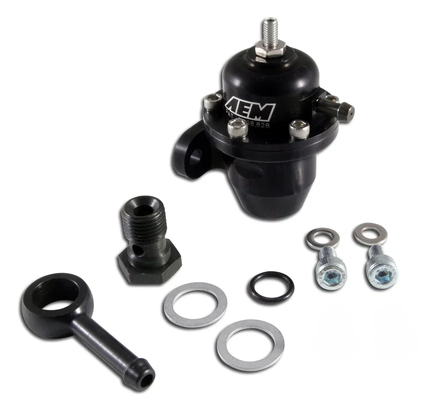 AEM Electronics 25-303BK, Adjustable Fuel Pressure Regulator